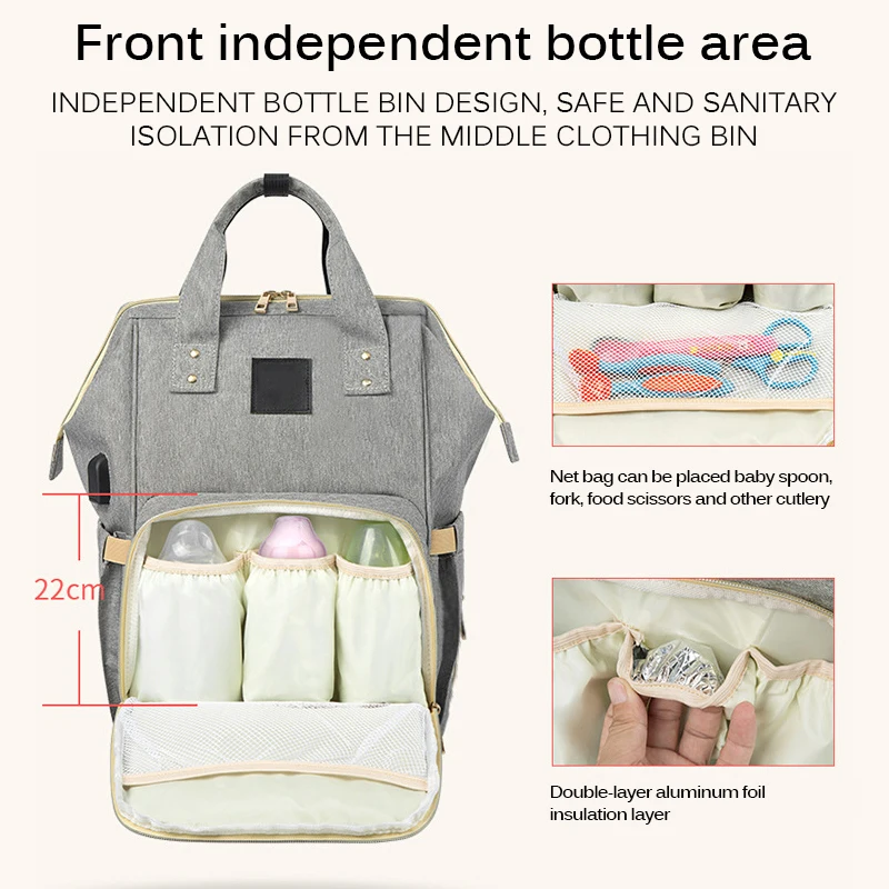 Многофункциональный водонепроницаемый рюкзак для мам вместительная сумка