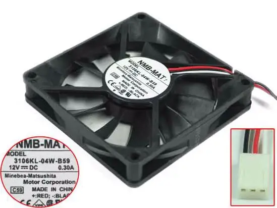 NMB MAT 3106KL 04W B59 C59 DC 12V 0.30A 80x80x15 мм 3 проводной Вентилятор охлаждения сервера|Кулеры и
