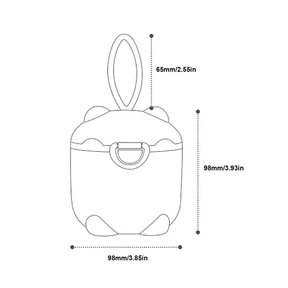 

Baby Milk Powder Portable Cute Pig Food Storage Box With Spoon Essential Cereal Infant Milk Powder Box Toddle Snacks Container