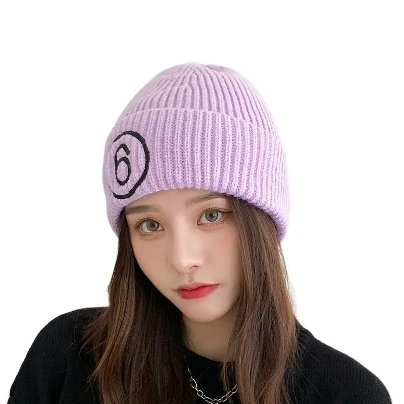 New Style Knitted Big Stretch Hat Autumn And Winter Ladies Candy Color Warmth European American Fashion | Аксессуары для одежды