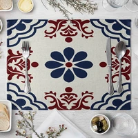 mandala placemat geometric lattice placemat fabric coaster table mat kitchen posavasos manteles individuales onderzetter