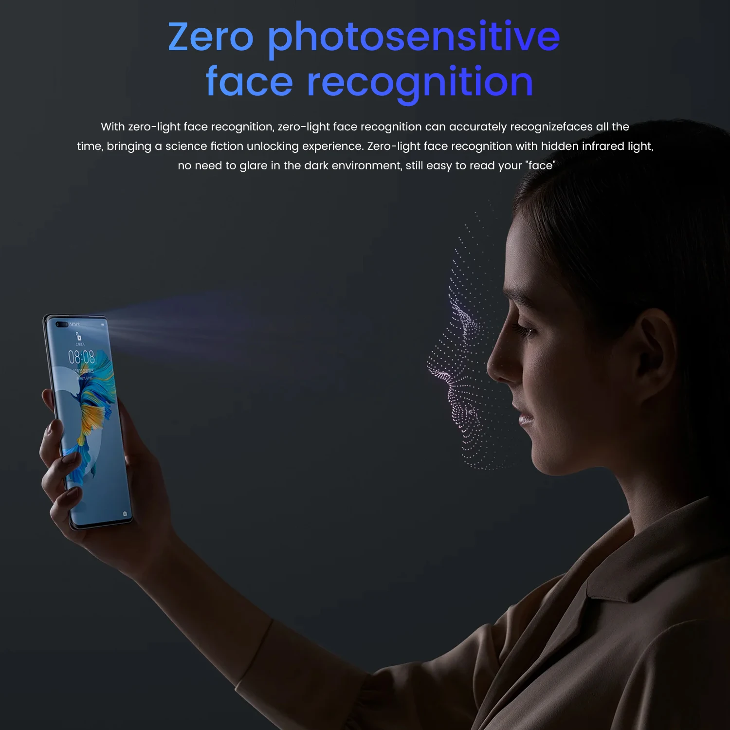 The Mate 50 Pro 7.2-Inch Perforated HD Screen Face Recognition Nanometer Color-Changing Back Cover Is Portable And Exquisite