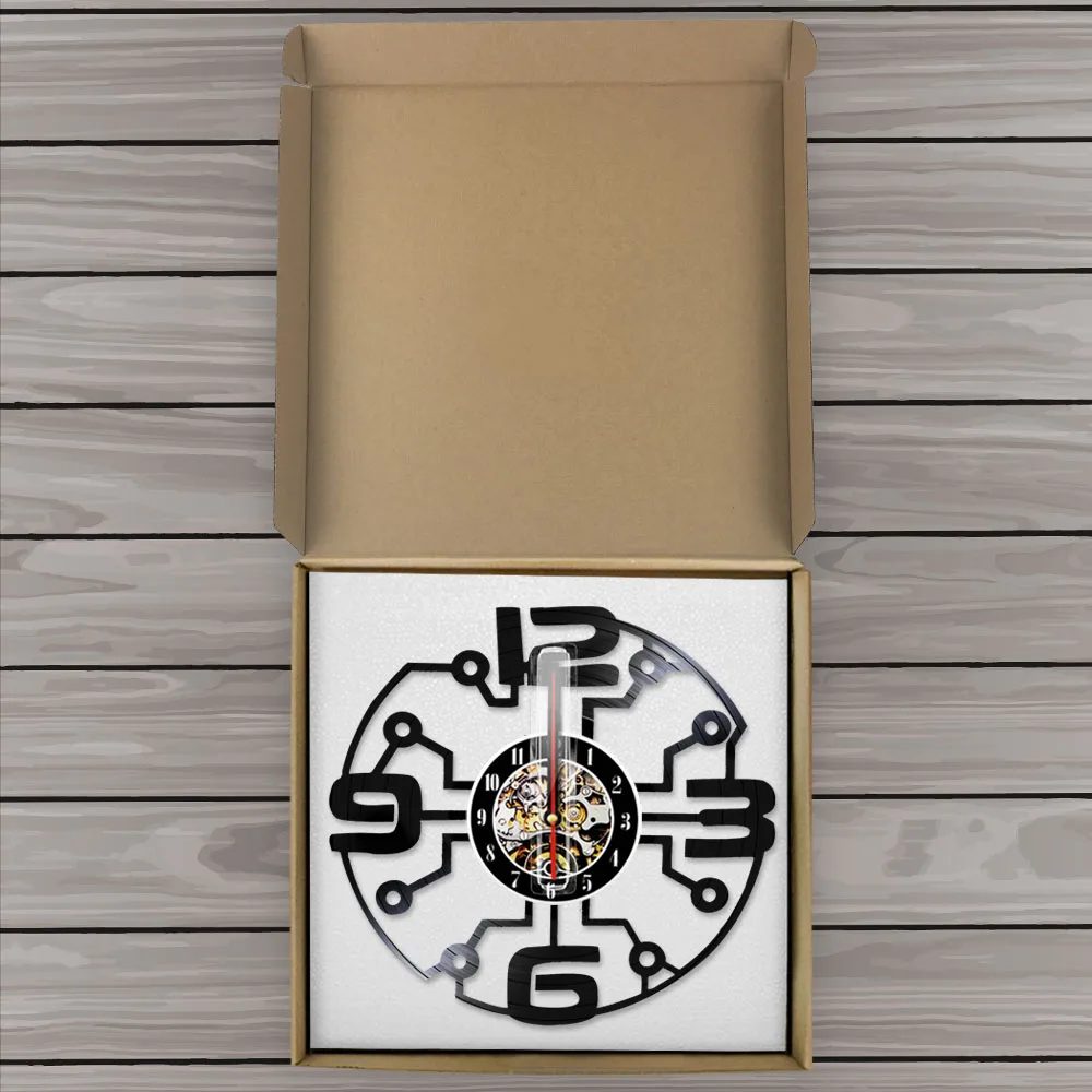 Креативные настенные часы современный дизайн ретро с виниловыми пластинами 3D