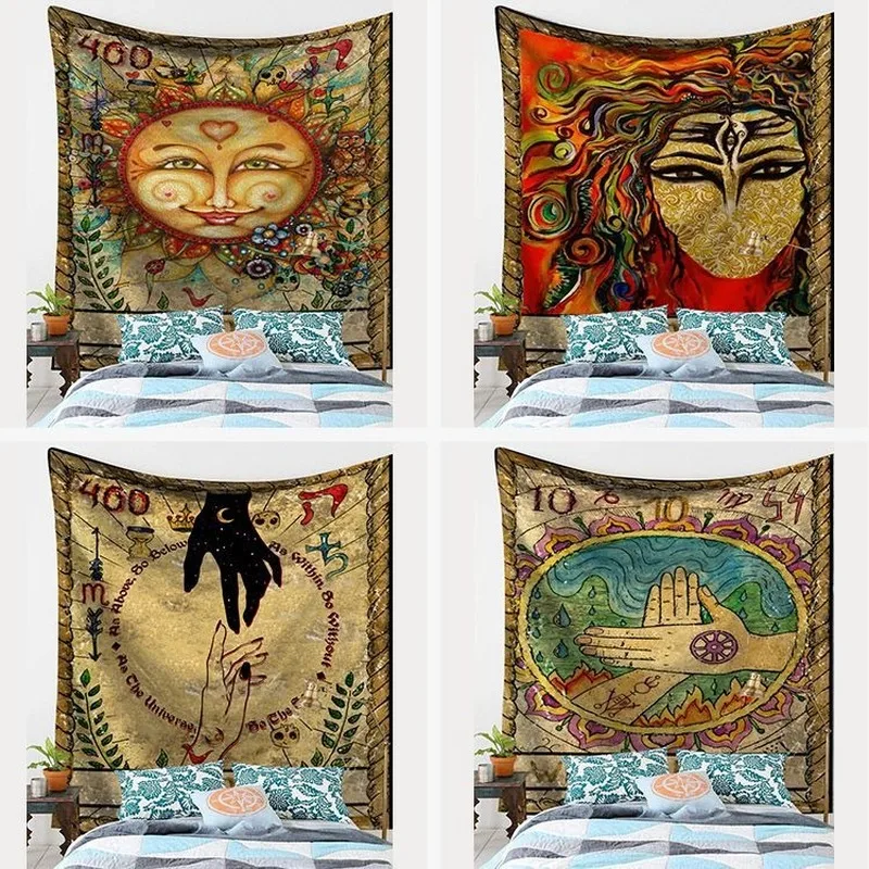 

Northern European Ins Psychedelic Background Cloth Background Wall Decoration Cloth Tapestry Home Decoration Tarot Tapestry
