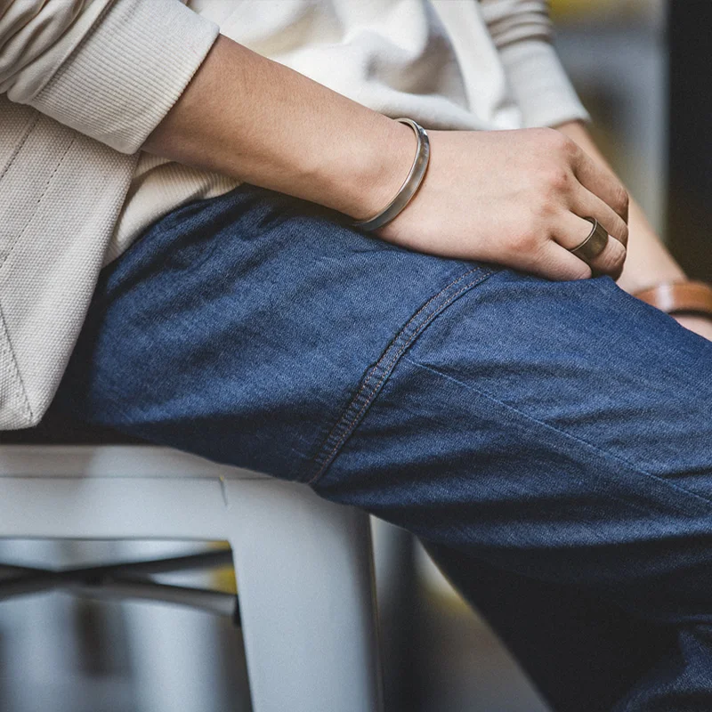 Maden Для Мужчин's Винтаж узкие Стрейчевые джинсы Ранняя осень хлопок дубильные