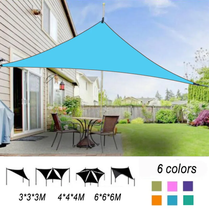 

6*6M Awning UV Block Shade Sail Shelter Awning Fabric Outdoor Waterproof Sunshade Cloth Canopy Garden Balcony Camping Sun Shade