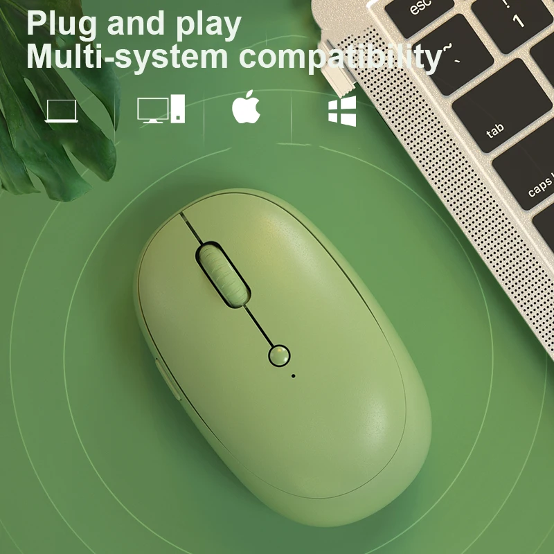 Перезаряжаемая игровая мышь 2 4G беспроводная геймер для ноутбука компьютера ПК