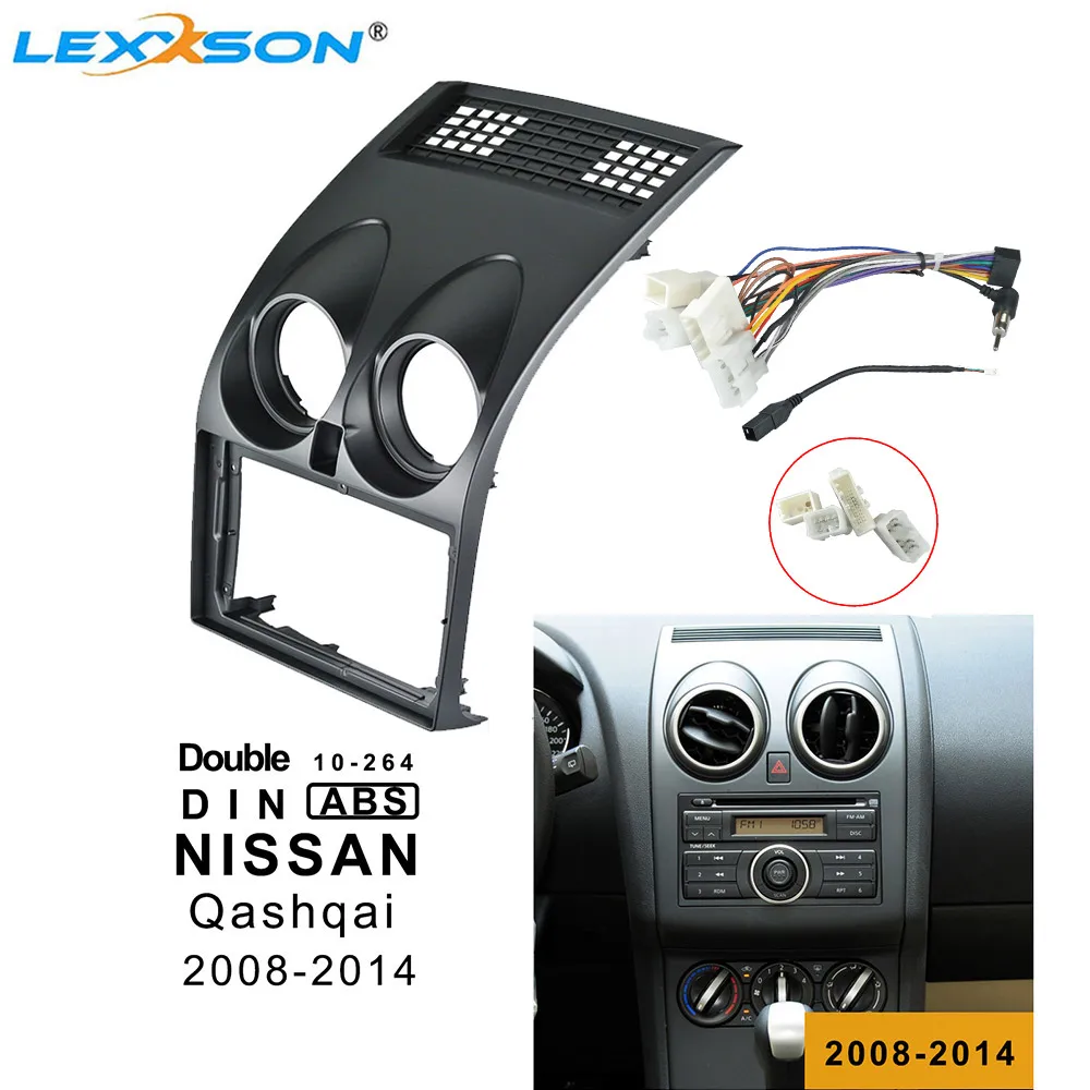9 дюймовая 2din Автомобильная панель для NISSAN Qashqai 2008 2014 двойная Din рамка Dvd установка