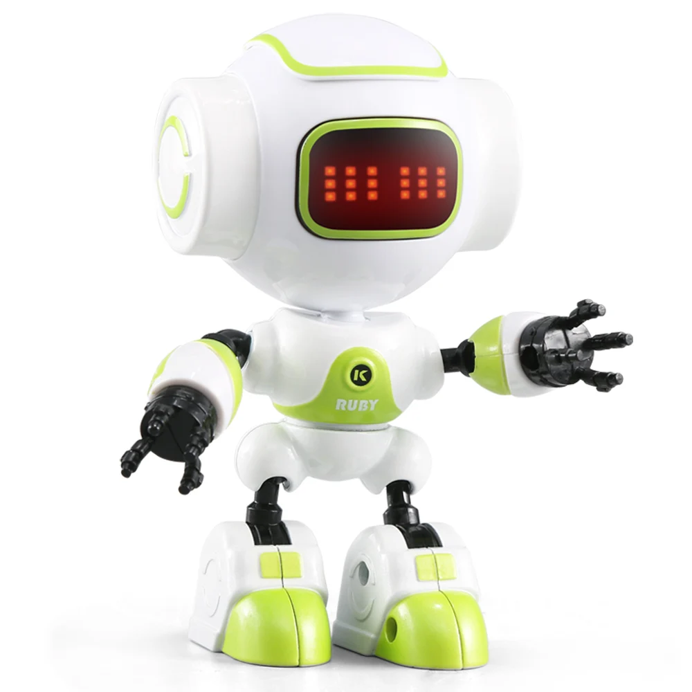 R9 Green 6 цветов R8/R9 робот жесты мини умный озвученный умный светодиодный глаз RC DIY Роботы Синий Зеленый Оранжевый игрушки для детей Подарки для детей - Цвет: R9 Green