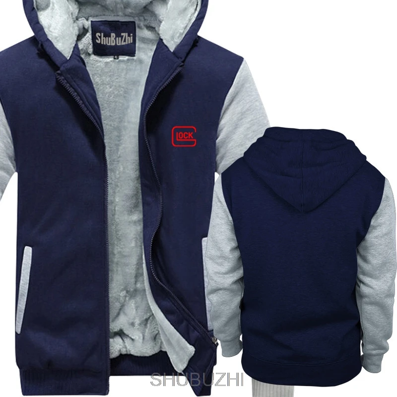 navy grey Чистая одежда Толстовка с принтом Глок модная мужская одежда Евро Размер 4xl 5xl зимние толстовки Прямая sbz4043 - Цвет: navy grey