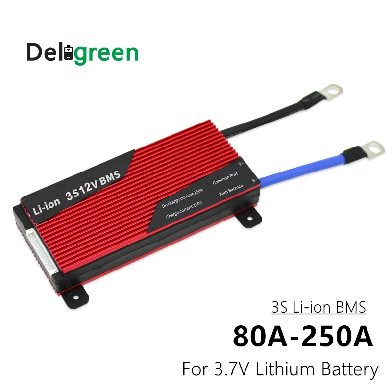 Deligreen bms 3S 12V 80A 100A 120A 150A 200A 250A литиевый аккумулятор BMS/PCB для литий ионного