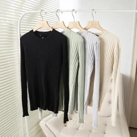 davedi sweaters women england pull femme style office lady fashion simple pullovers solid o neck basic winter sweaters women
