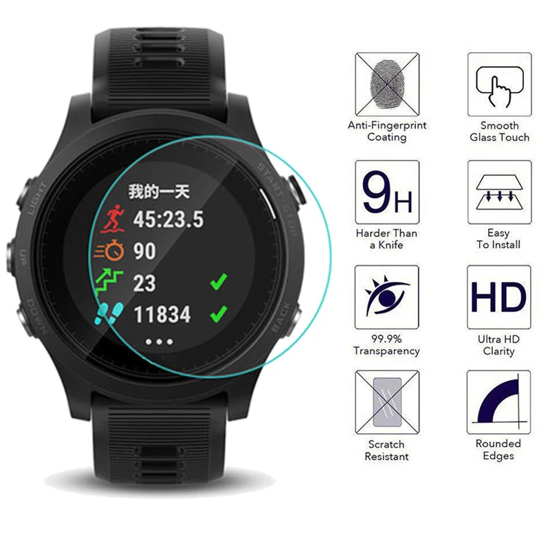 

Защитная пленка из закаленного стекла для смарт-часов Garmin Forerunner 935, 945, 3 шт.