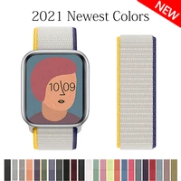 nylon loop strap for apple watch band 44mm 40mm 42mm 38mm smartwatch watchband wristband belt bracelet correa iwatch 6 se 5 4 3