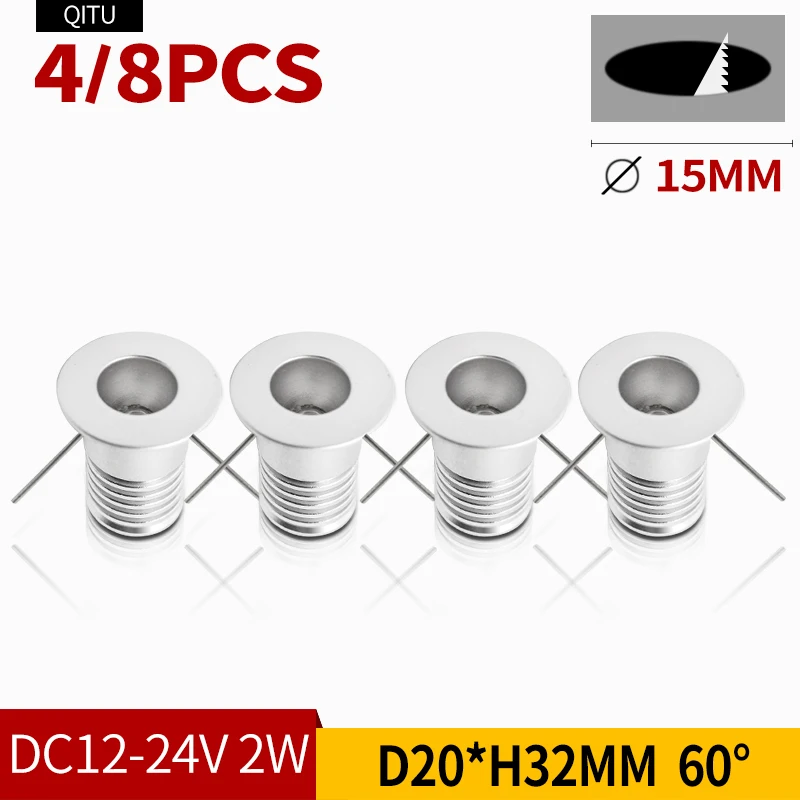 Точечный винный шкаф 2 Вт маленький светодиодный светильник встроенный