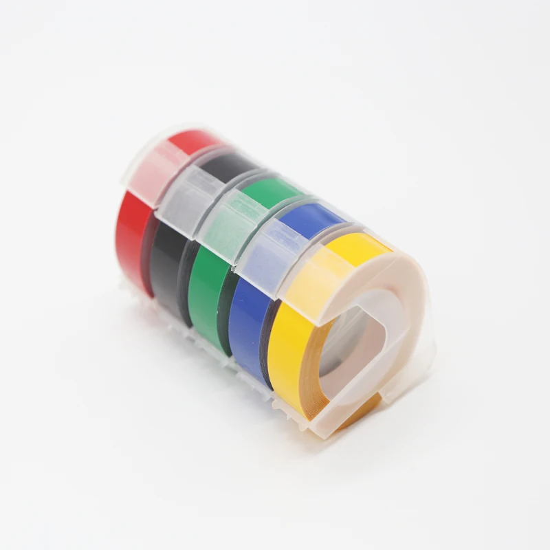 Dymo 12965 Manual Label Printers 9mm 3D Multicolor Embossing Label Tapes for Dymo Machine Manual Label Makers 12965 Diy Labels