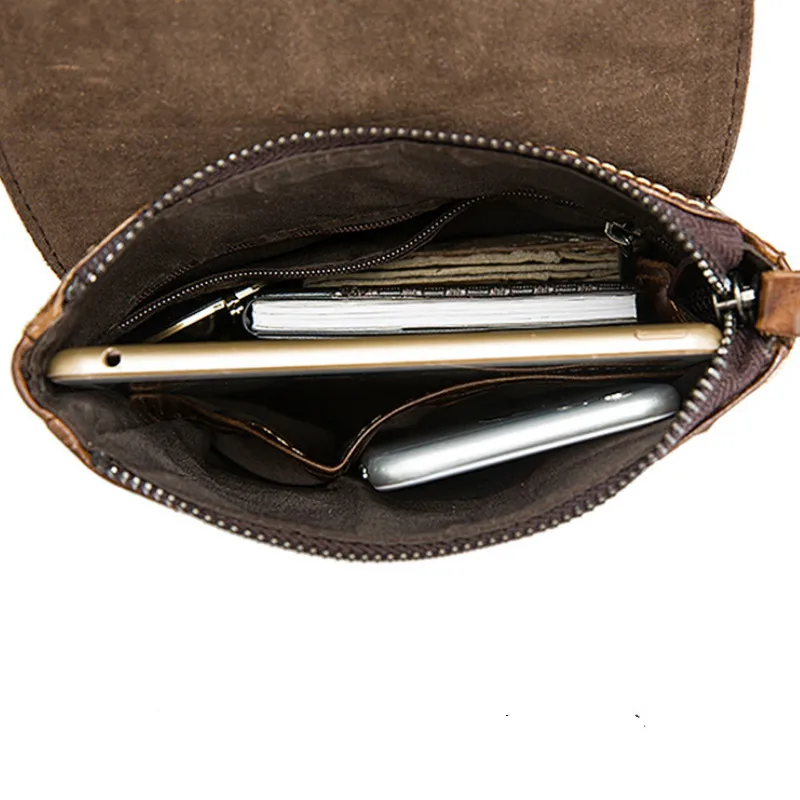 

2020 Retro Luxury Genuine Full-Grain Leather Bag Crocodile Flip Business Briefcase Men's Shoulder Bag Crossbody Messenger Bag