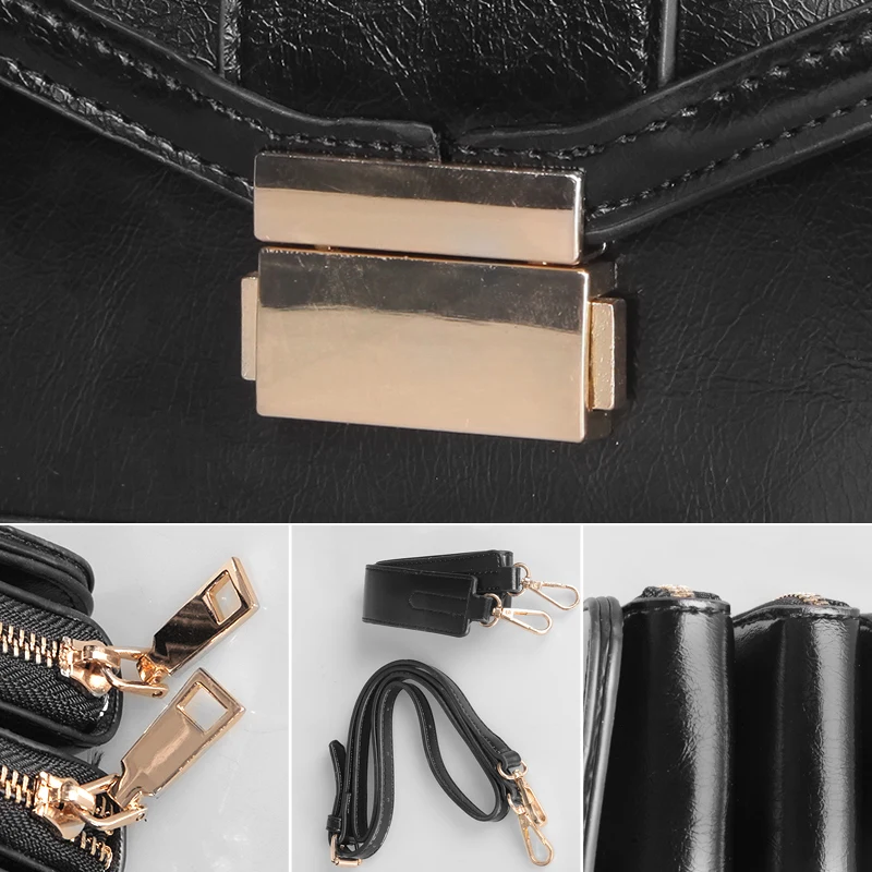 Женская многофункциональная сумка через плечо вместительная из искусственной