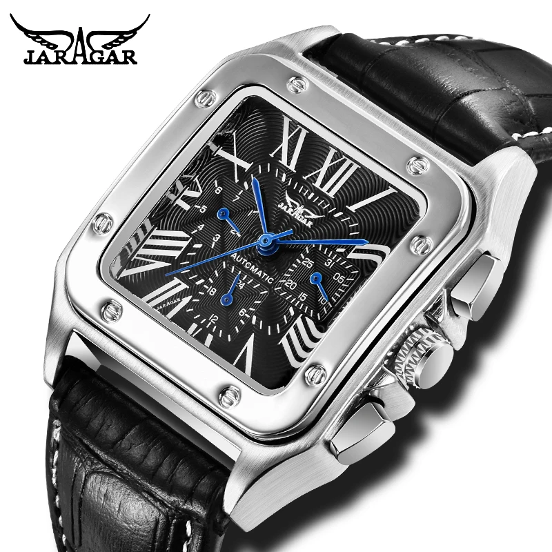 Топ люксовый бренд JARAGAR Мужские автоматические механические повседневные часы