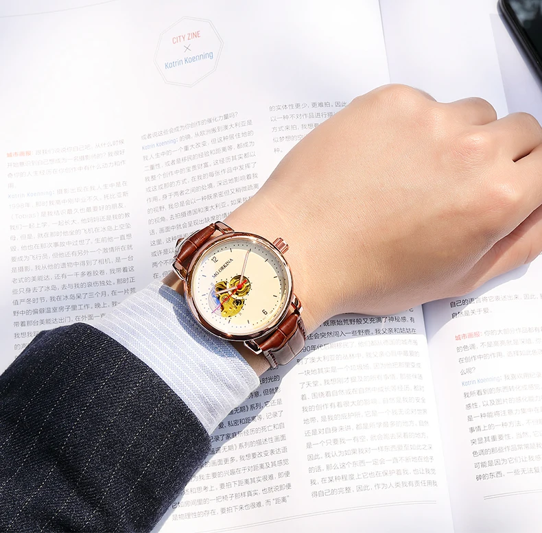Reloj Hombre автоматические часы мужские s модные спортивные из нержавеющей стали сетки Группа скелет механические наручные часы для мужчин