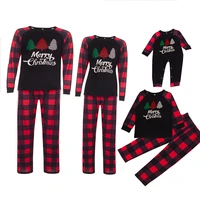 christmas pajamas set family matching outfits father mother kids baby sleepwear xmas mommy daddy pjs clothes set 021