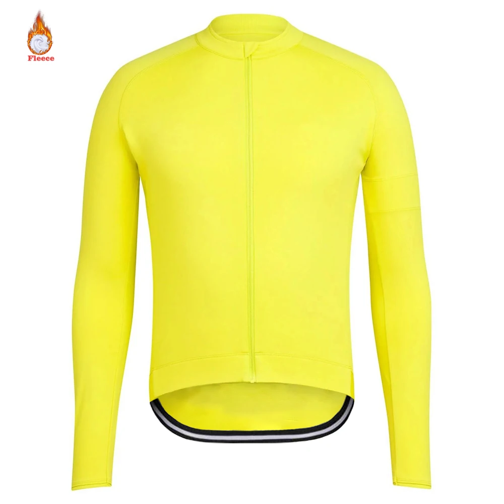 Fleece jersey Pro Зимняя Теплая Флисовая велосипедная майка Ropa Ciclismo Mtb с длинным рукавом мужская одежда для велосипеда многоцветная стильная одежда - Цвет: Fleece jersey