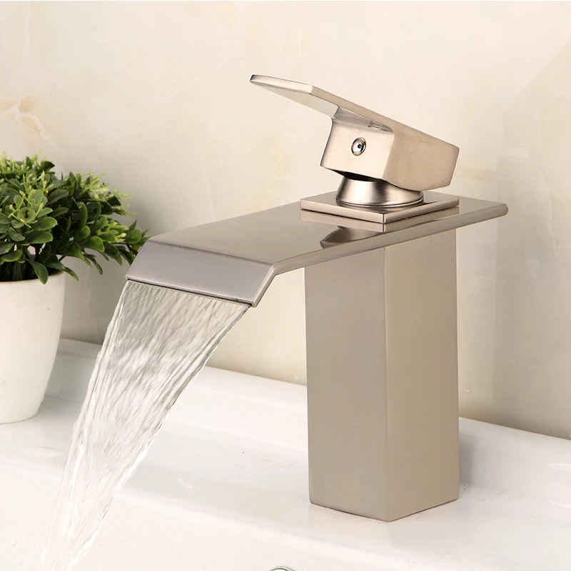 Смеситель для раковины однорычажный кран крепления на поверхность с щеткой |