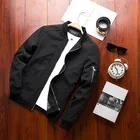 Мужская приталенная куртка на молнии, Повседневная Уличная одежда в стиле хип-хоп, Бомбер, верхняя одежда пилота, размера плюс 8XL