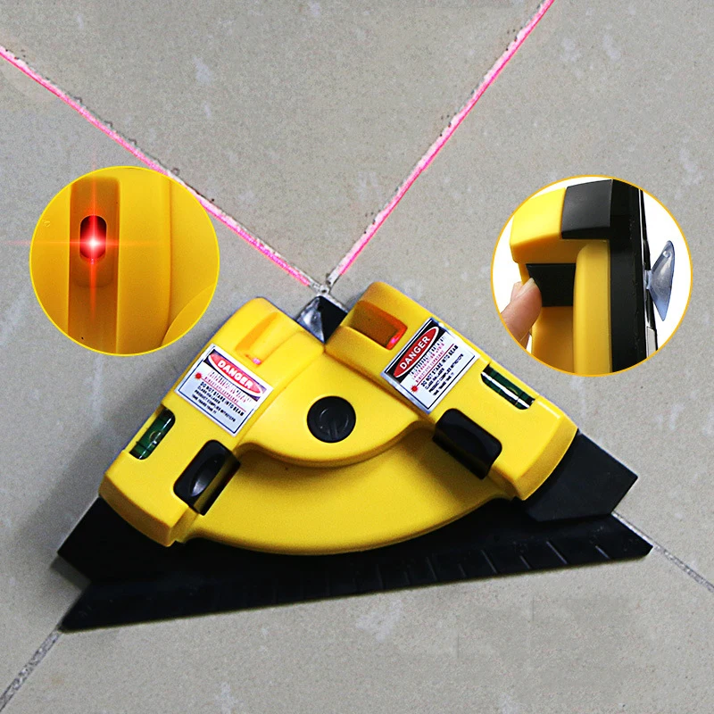 

Right Angle 90 Degree Square Laser Level Meter Tile Artifact High Quality Laser Angle Meter Level Meter Laser Measuring Tool