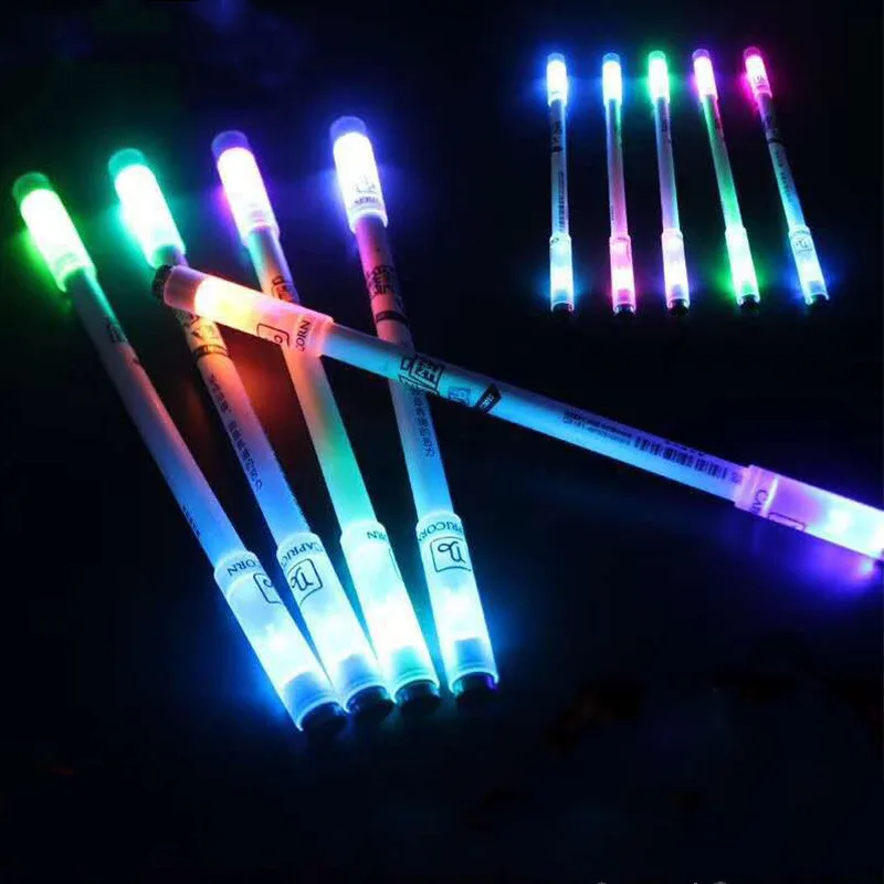 

1pcs network celebrity anchor twelve constellation luminous pen for beginners, cherry blossom bright luminous LED cool pen