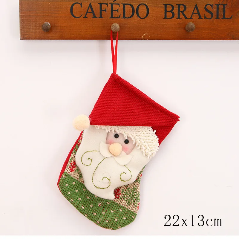 style 8-26-santa Подарочный Рождественский чулок сумки год Детские Рождественские украшения для подарков для дома с утолщённой меховой опушкой, хороший декор натальное дерево украшения Noel "сделай сам" - Цвет: style 8-26-santa