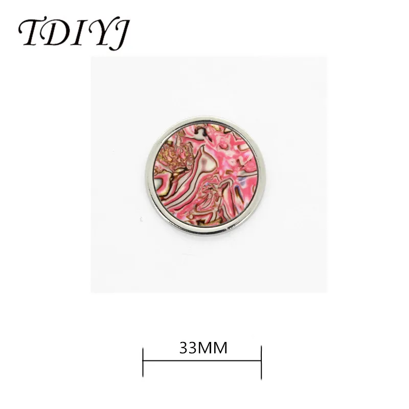 TDIYJ новый дизайн 33 мм большой розовый диск для монет с раковиной монетницы кулон