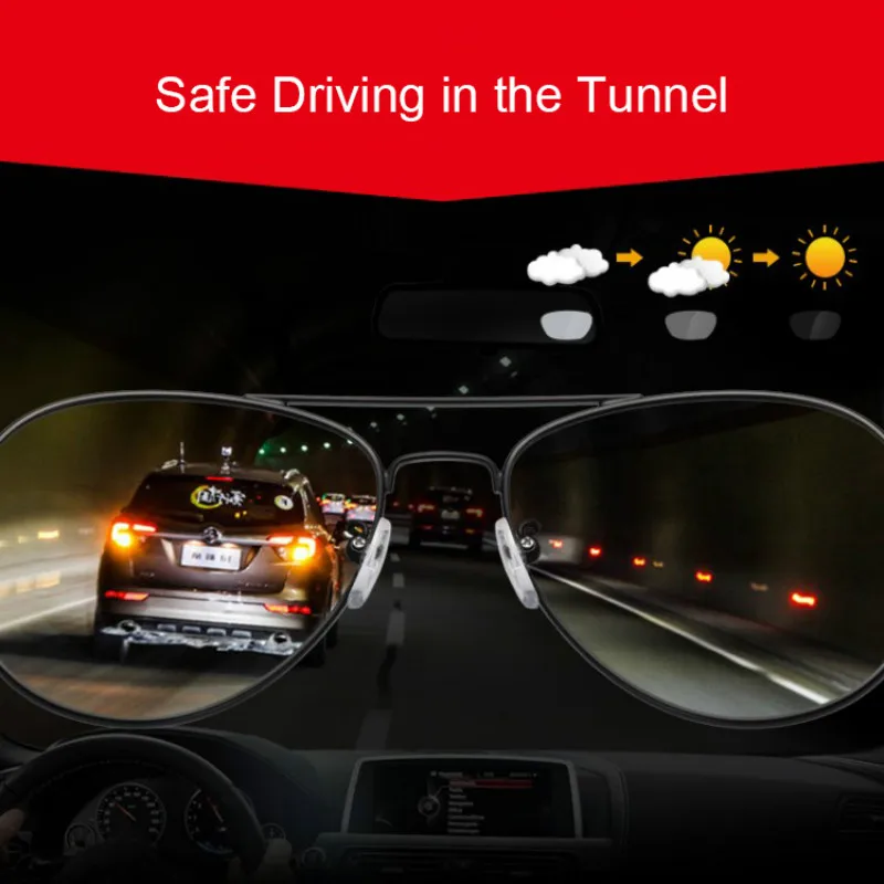 Солнцезащитные очки HBK Driver меняющие цвет мужские и женские фотохромные