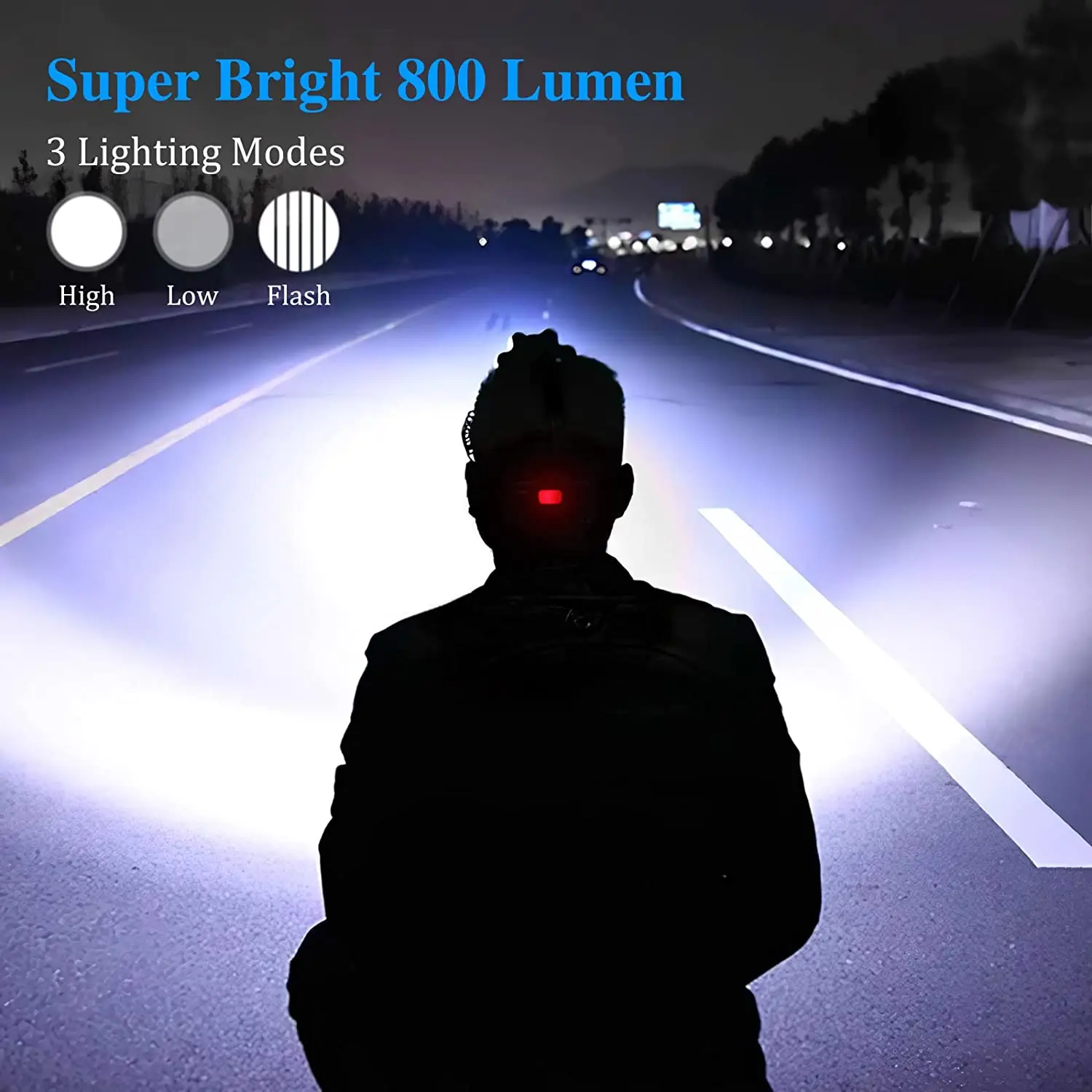 Фонарь налобный Аккумуляторный с датчиком движения 3 режима | Освещение