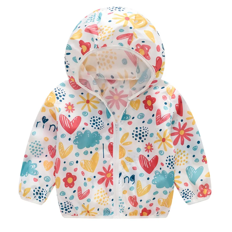BBD New Children Jacket Boysgirls Summer Hooded Long Sleeved Thin Sun Protection Coat Tops Infants 2-7year Costume Kids Clothes | Детская