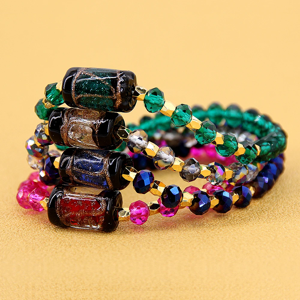 bracelets for women Twinkle Shiny crystal cuentas para pulseras de cristal joyeria mujer Adjustable Quicksand Tangent polygon | Украшения и
