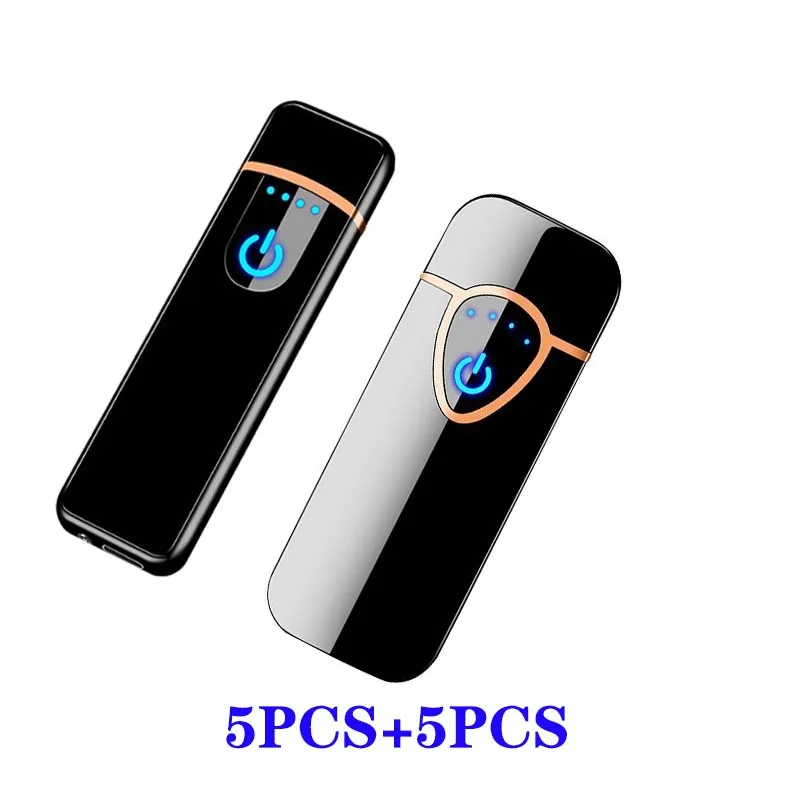 (C) 10PCS 10 шт./лот инструменты для курения плазменная зажигалка подарок USB электрическая Электронная зажигалка микс прикуриватель зарядка Зажигалка Сенсорное зажигание - Цвет: (C) 10PCS
