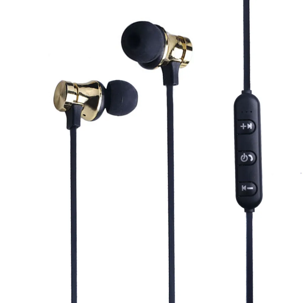golden Беспроводные наушники Bluetooth XT-11 наушники Магнитная гарнитура с шейным ремешком Bluetooth наушники спортивные для iPhone Xiaomi - Цвет: golden
