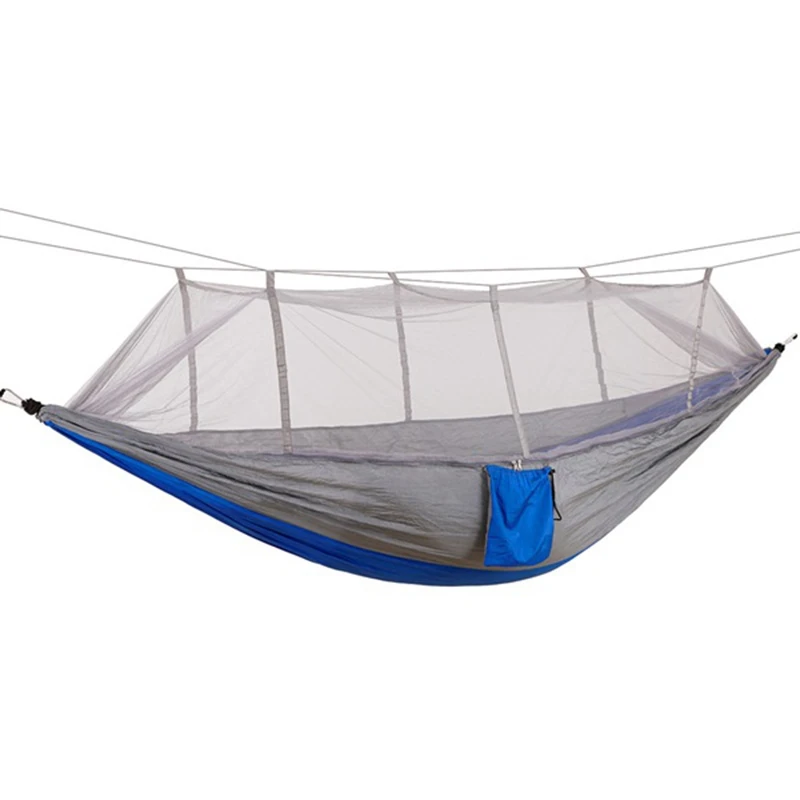 

Кемпинговый гамак с москитной сеткой, двойной гамак с москитной сеткой, портативный гамак, для рюкзака, кемпинга, путешествий, двора и т. д.