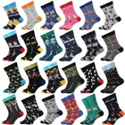 Красочные мужские длинные носки Харадзюку хип-хоп Веселые забавные мультяшные собаки попсокет Орел кошка Лебедь астронавт Космос Динозавр для мужчин подарок