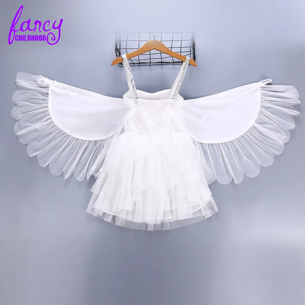 Детский Рождественский костюм белого лебедя на Хэллоуин детская фантазия