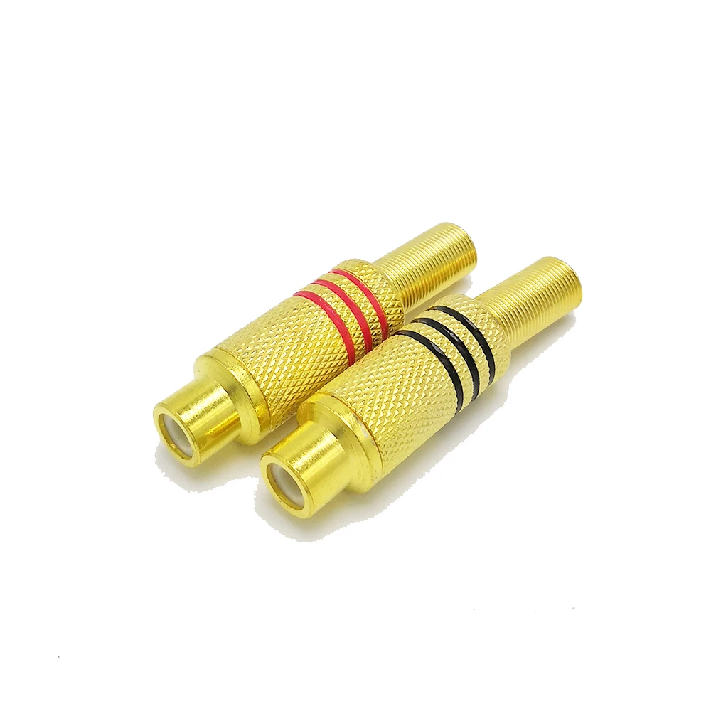 Позолоченный красный и черный RCA гнездо гнездовой разъем 10 шт./лот|socket stand|socket