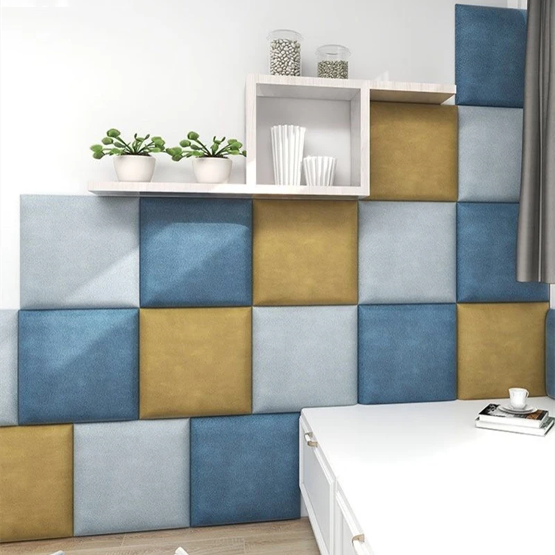 Мягкие противоударные 3D наклейки на стену настенная панель с изголовьем кровати