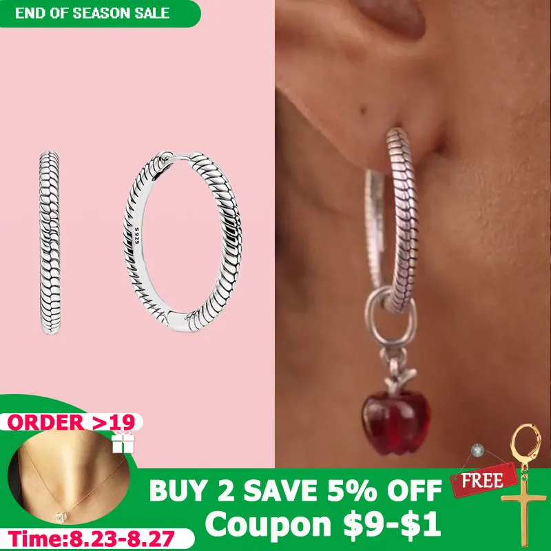 Женские серьги кольца из серебра 925 пробы|Серьги-кольца| |