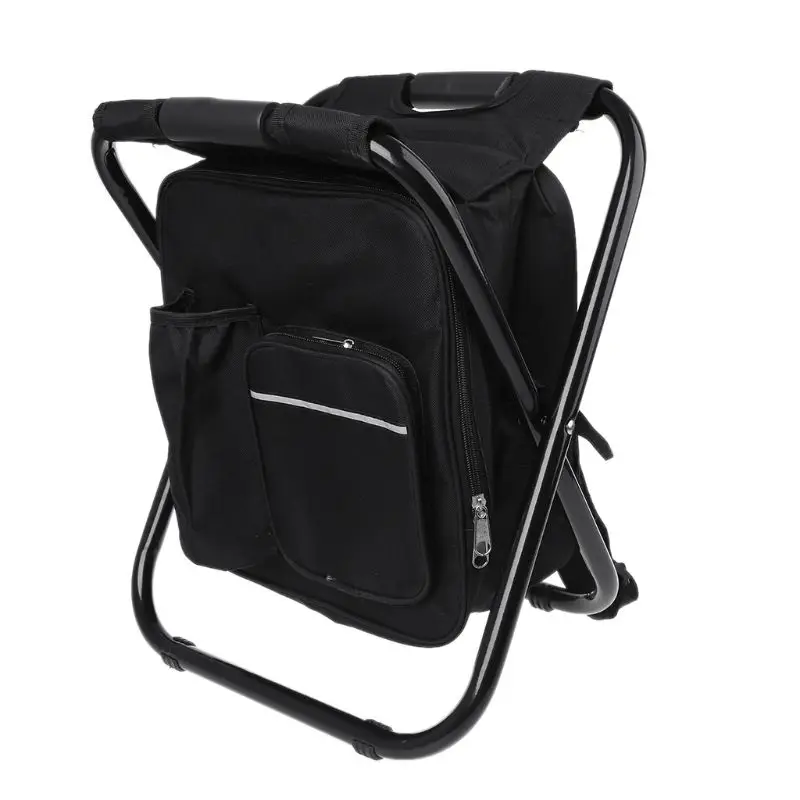 

Backpack Cooler Chair - Compact Portable Folding Stool - Perfect for Outdoor Events, Picnic, Travel, Hiking, Camping, Tailgating