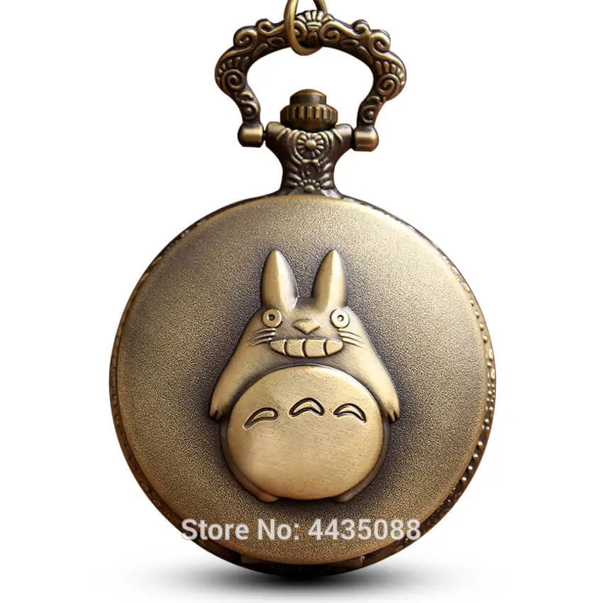 Винтажные японские бронзовые аниме анимированные Тоторо карманные часы