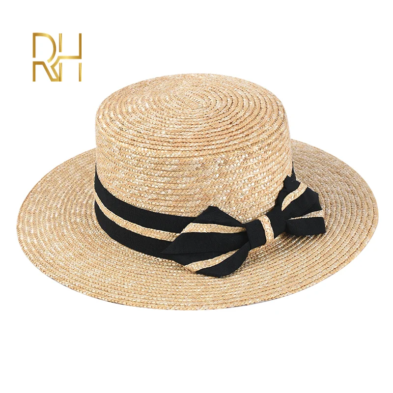 RH соломенная шляпа с козырьком хорошего качества пшеничная женская широкими
