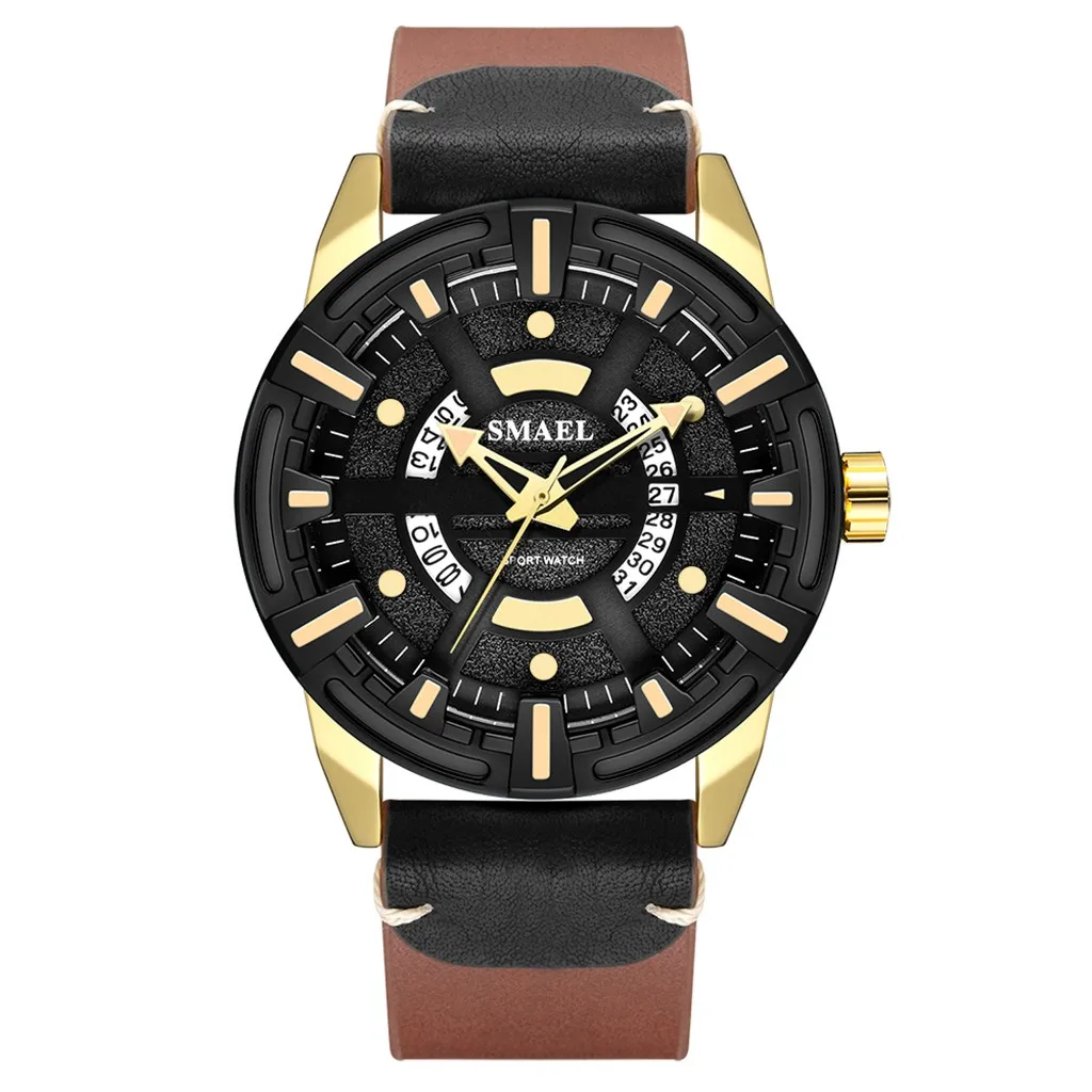 

2019 Watch Men Quartz Sport Creative Dial Clock Mens Watches Brand Luxury Leather Business Fashion Watch Gift Relogio MasculinoX