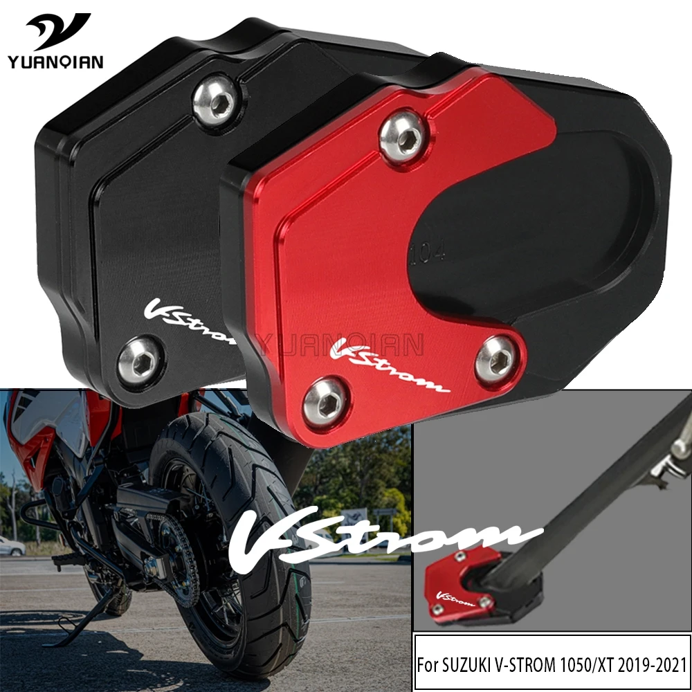 

CNC Aluminum Motorcycle Kickstand Side Stand Enlarge Extension For SUZUKI V-STROM 1050XT 1050 XT VSTROM 1000XT V STROM 1000 XT