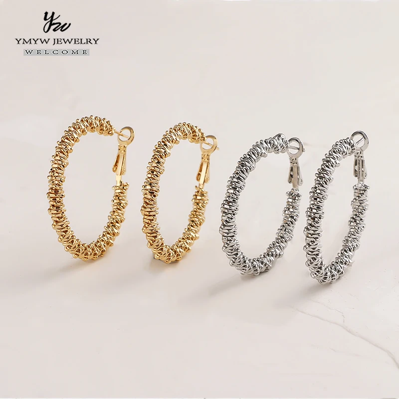 YMYW брендовые модные панк золотые большие круглые геометрические медные